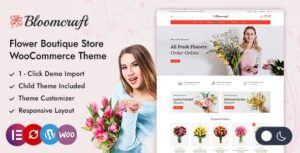 Bloomcraft – Flower Boutiques & Florists Elementor WooCommerce Theme