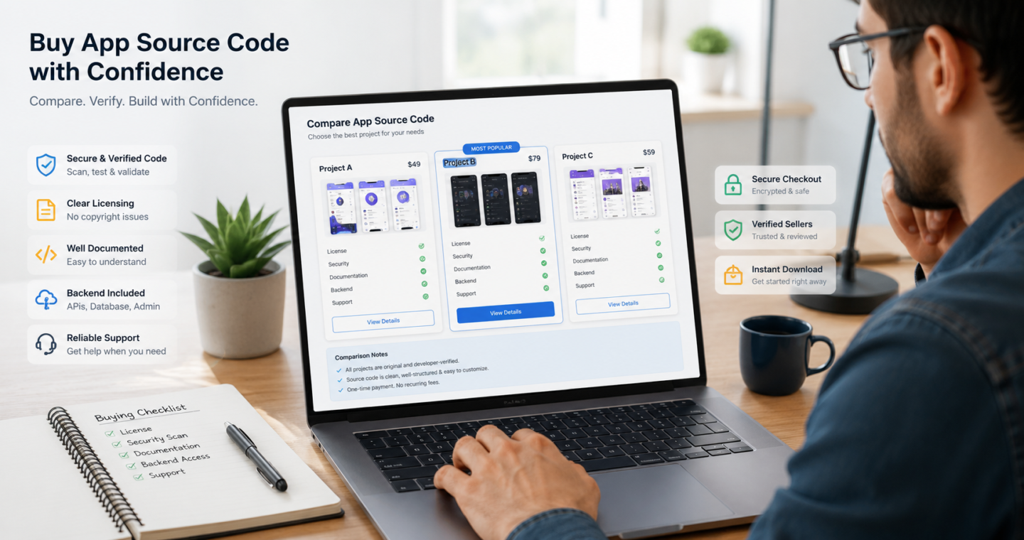Checklist for evaluating mobile app source code before purchase