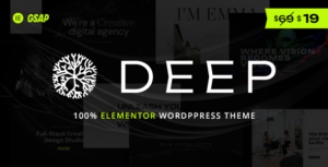 Deep – Elementor Creative Agency & Portfolio WordPress Theme