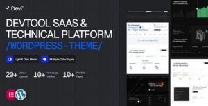 Devi – Developer Tools, SaaS & Technical Platform WordPress Theme