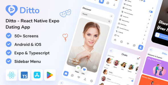 Dating Mobile App Template preview