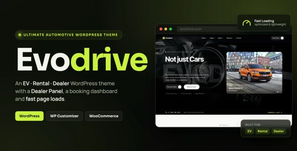 Rental Dealer WordPress Theme preview