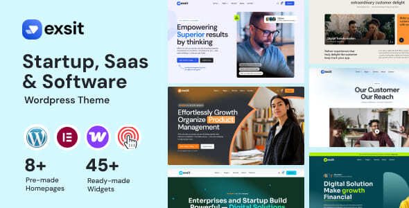 SaaS Startup WordPress Theme preview