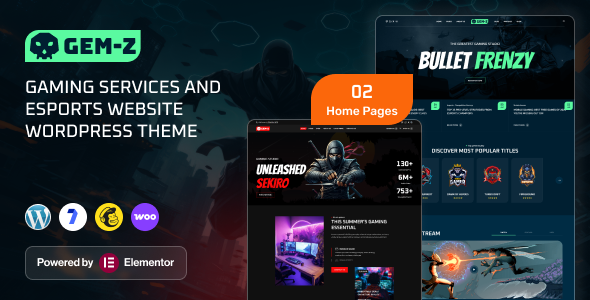 eSports Gaming WordPress Theme preview