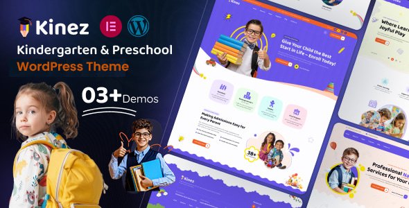 Kindergarten School WordPress Theme preview