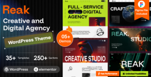 Reak – Creative & Digital Agency WordPress Theme