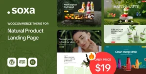 Soxa – Natural Product Landing Page WooCommerce Theme
