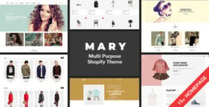 Shopify – Mary Clean, Minimal, Drag & Drop